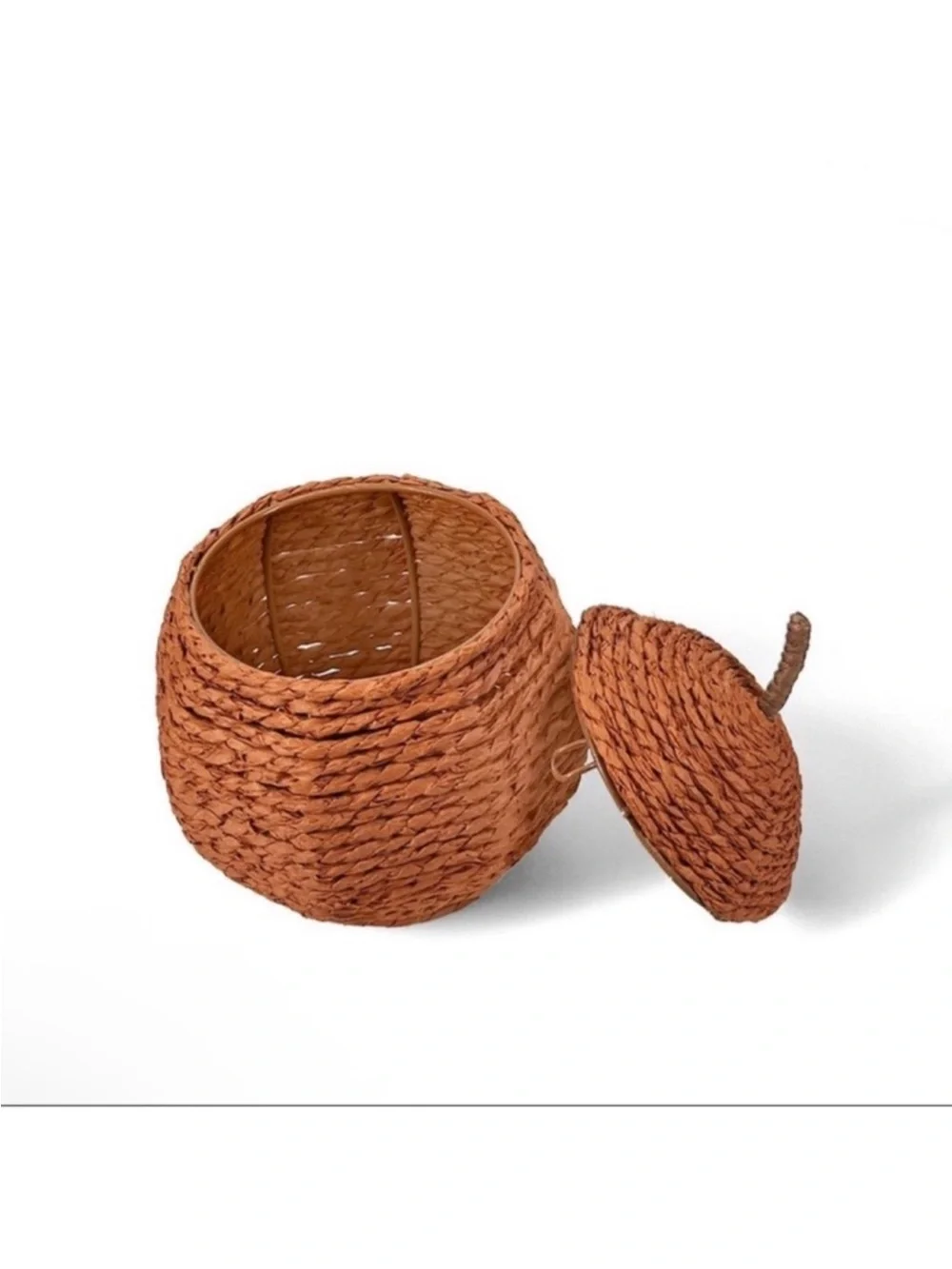 Orange Whicker Pumpkin Basket w/ Lid Fall Basket Pumpkin Decor Target Bullseye